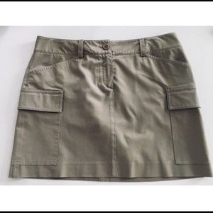 Theory khaki mini skirt